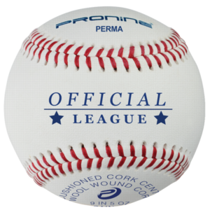 Pronine 9 inch raised seam practice baseballs – “PERMA” (sold by case – 10 dozen)