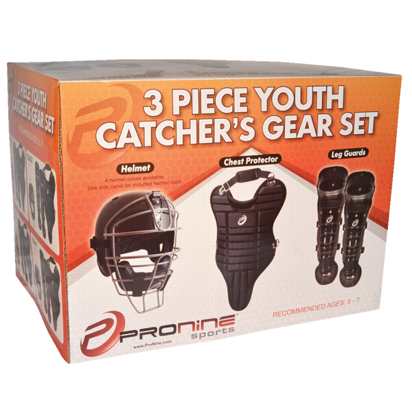 three piece youth catcher gear set